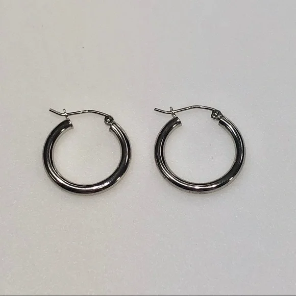 *BUNDLE SET* 2 Pairs 925 Sterling Silver Hoop Earrings ~ YOU PICK SIZE!! - Picture 2 of 3